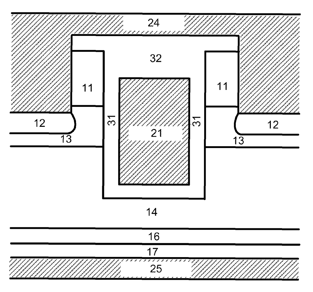 Trench gate power semiconductor field effect transistor