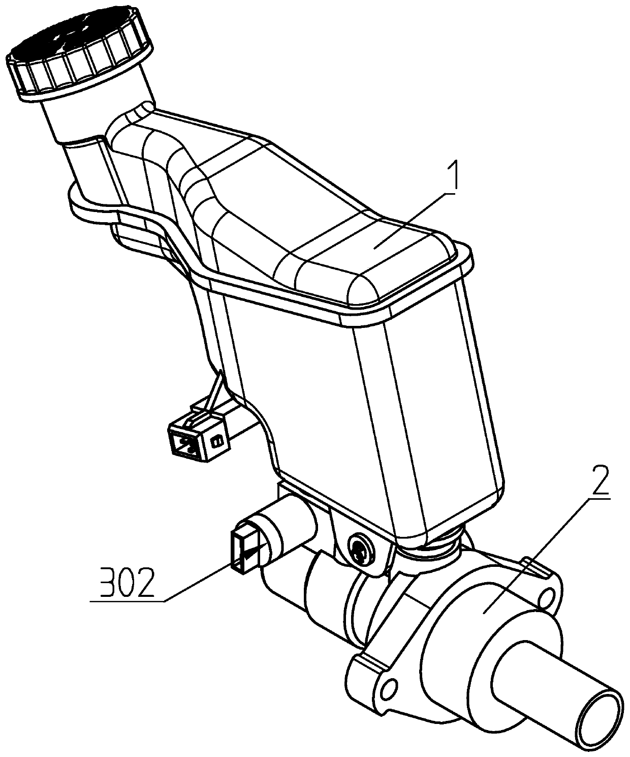 Brake master cylinder with normally-closed valve
