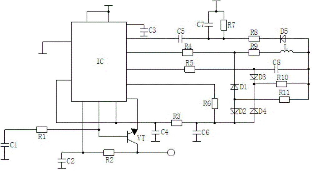 Peripheral circuit for RFID (radio frequency identification) reader-writer base station