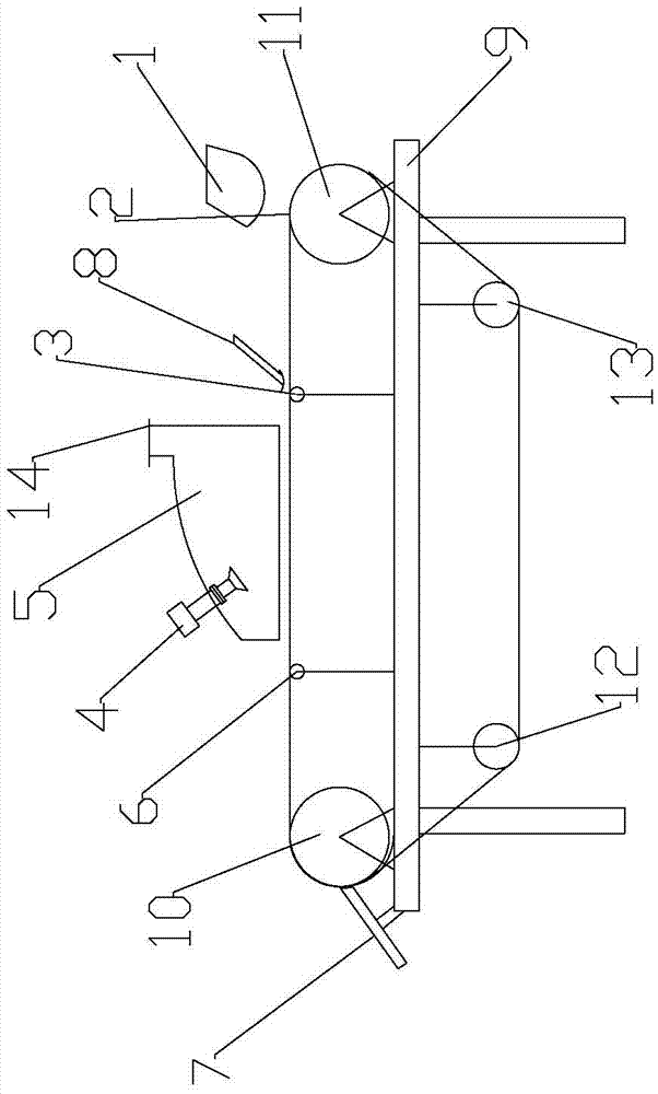 A magnetic separation device for iron ore powder