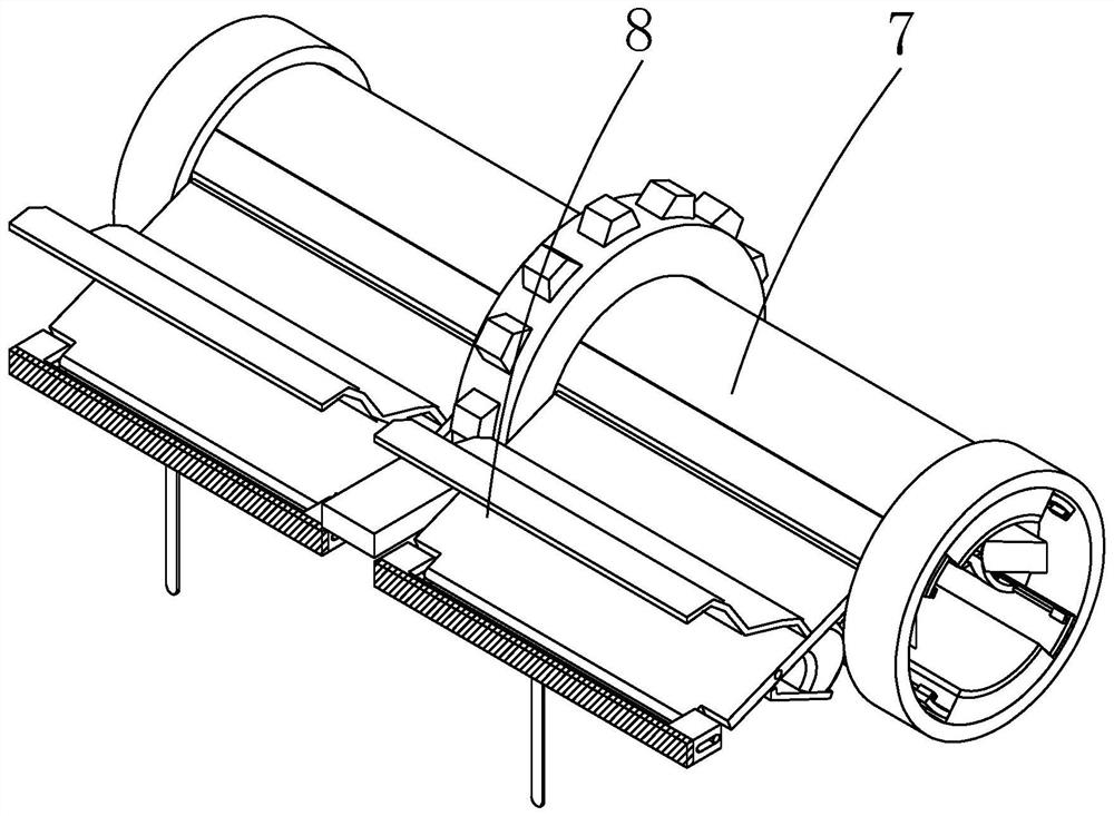 A rust removal device for steel bars for construction