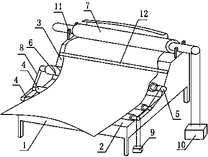 Cloth rolling machine facilitating cloth flattening