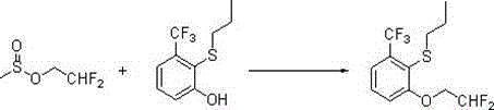 2-(2 ', 2'-difluoro-ethoxy)-6-trifluoromethyl-phenylpropyl sulfur ether synthesis process
