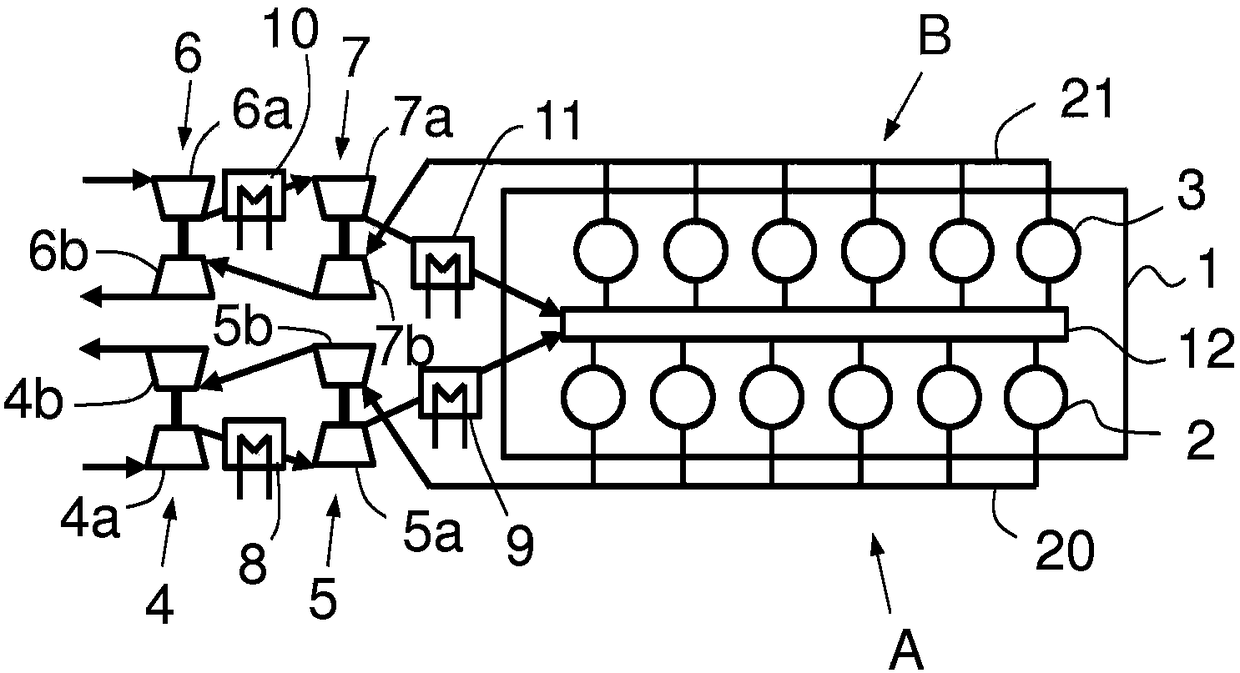 Multi-cylinder piston engine