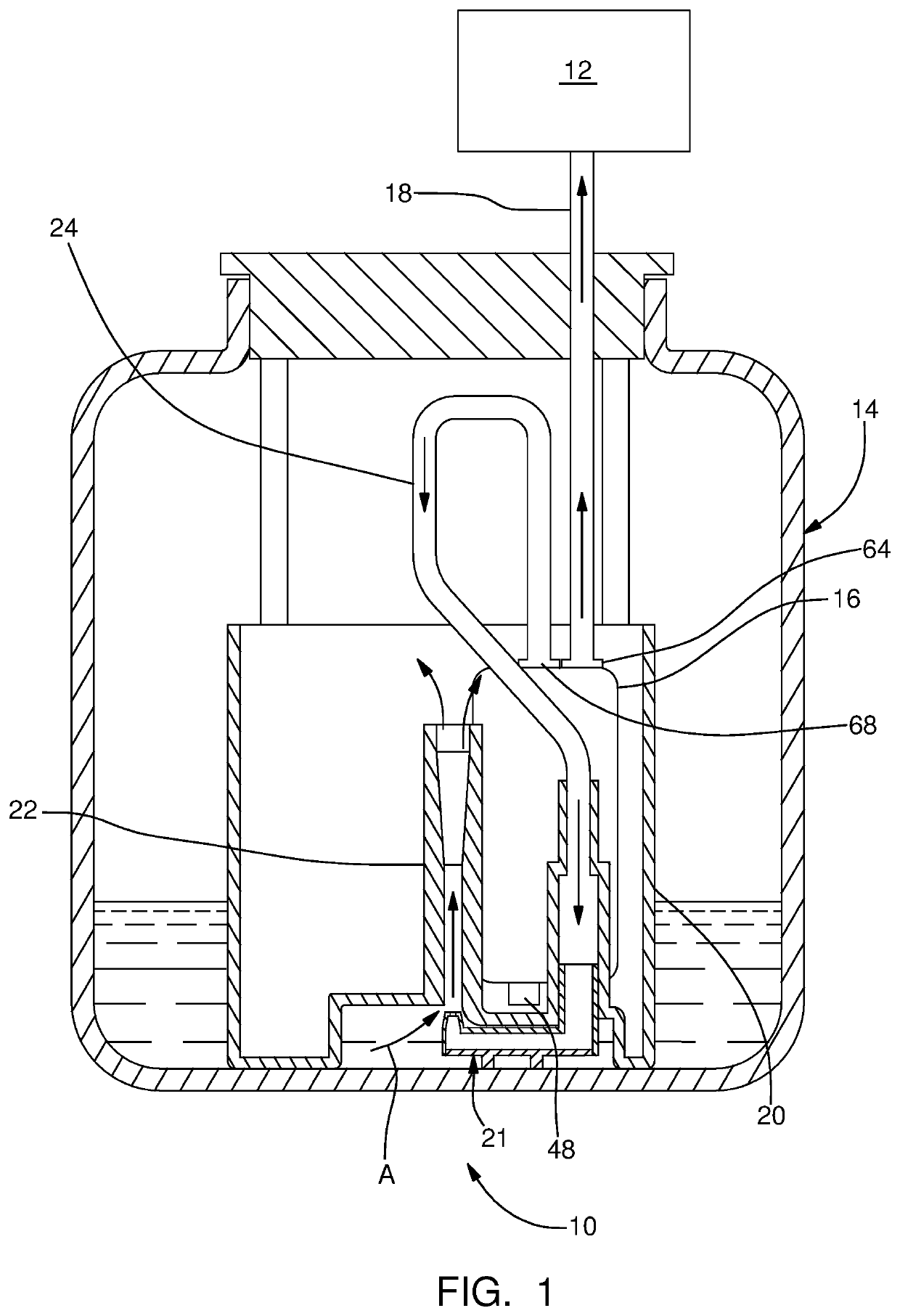 Fuel pump with vapor purge valve assembly