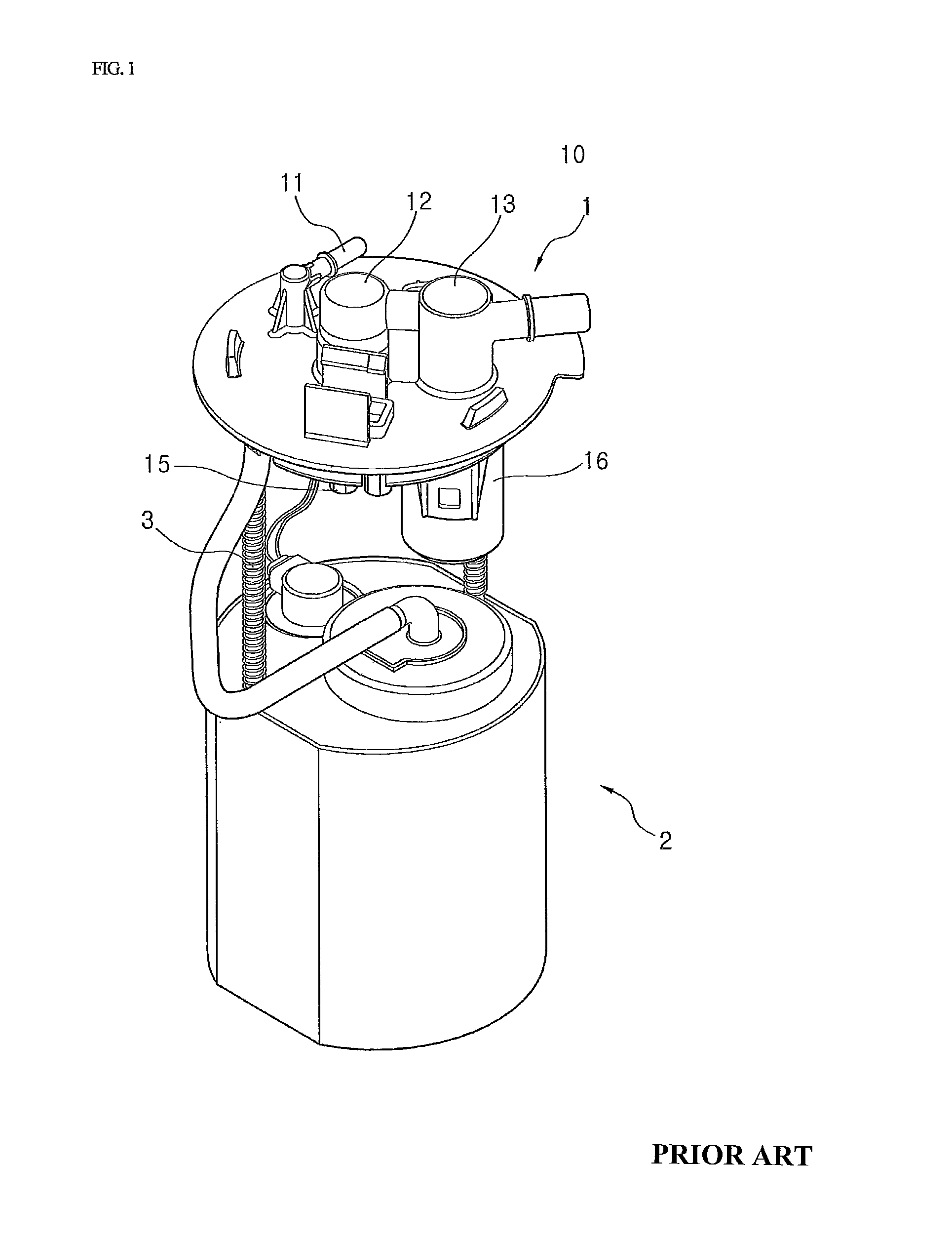 Flange for fuel pump module and manufacturing method thereof