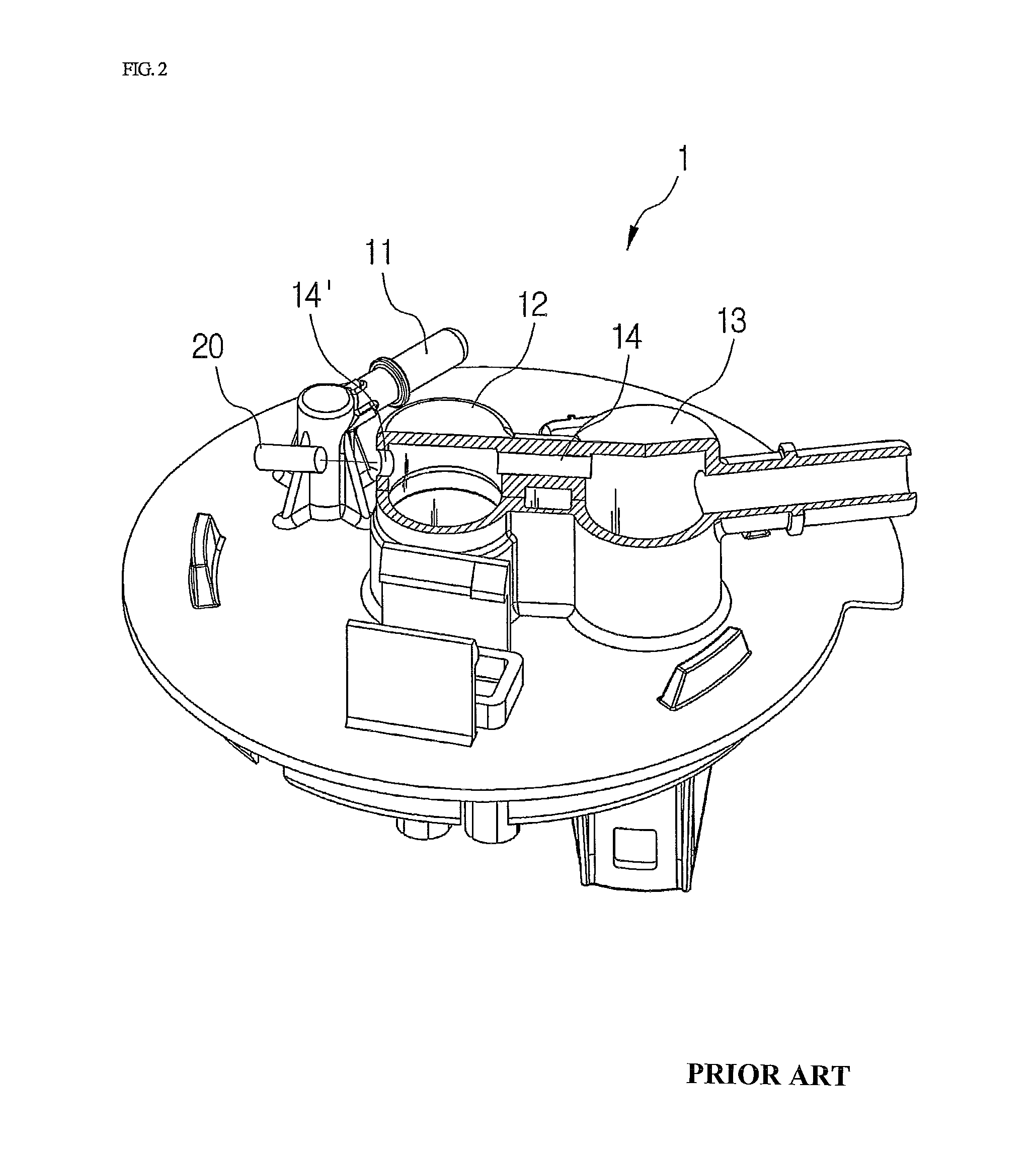 Flange for fuel pump module and manufacturing method thereof