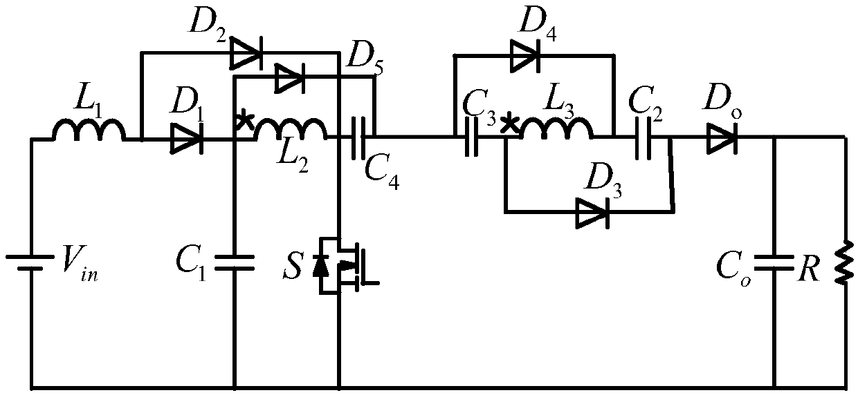 Quadratic voltage multiple unit DC-DC converter for photovoltaic system