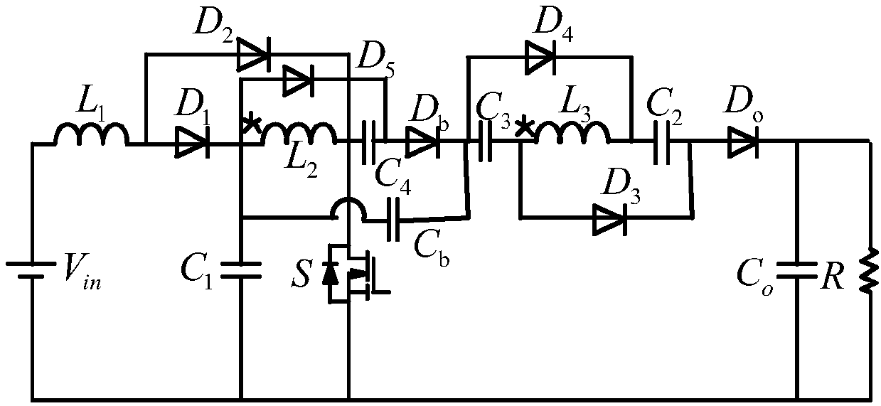 Quadratic voltage multiple unit DC-DC converter for photovoltaic system