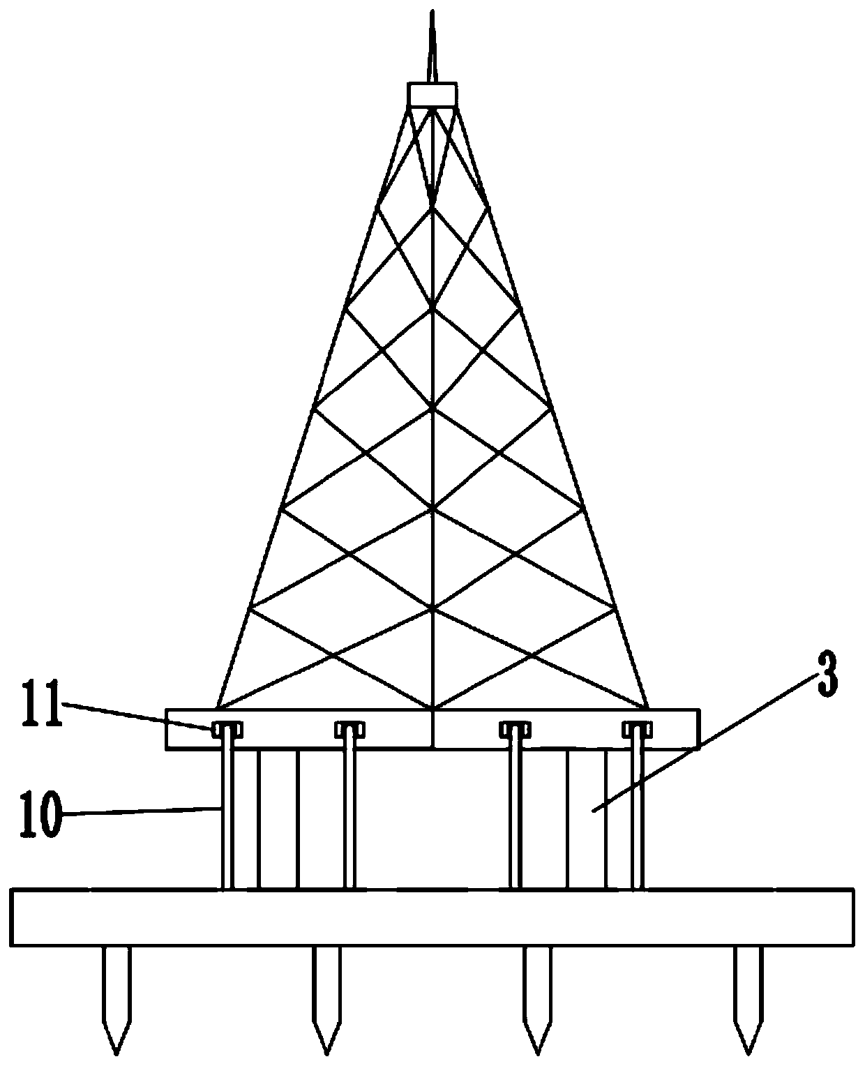 A seismic communication tower