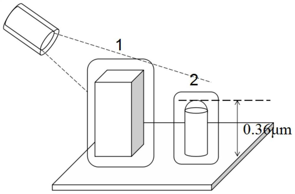 Structural height calculation method for focused ion beam assisted deposition processing