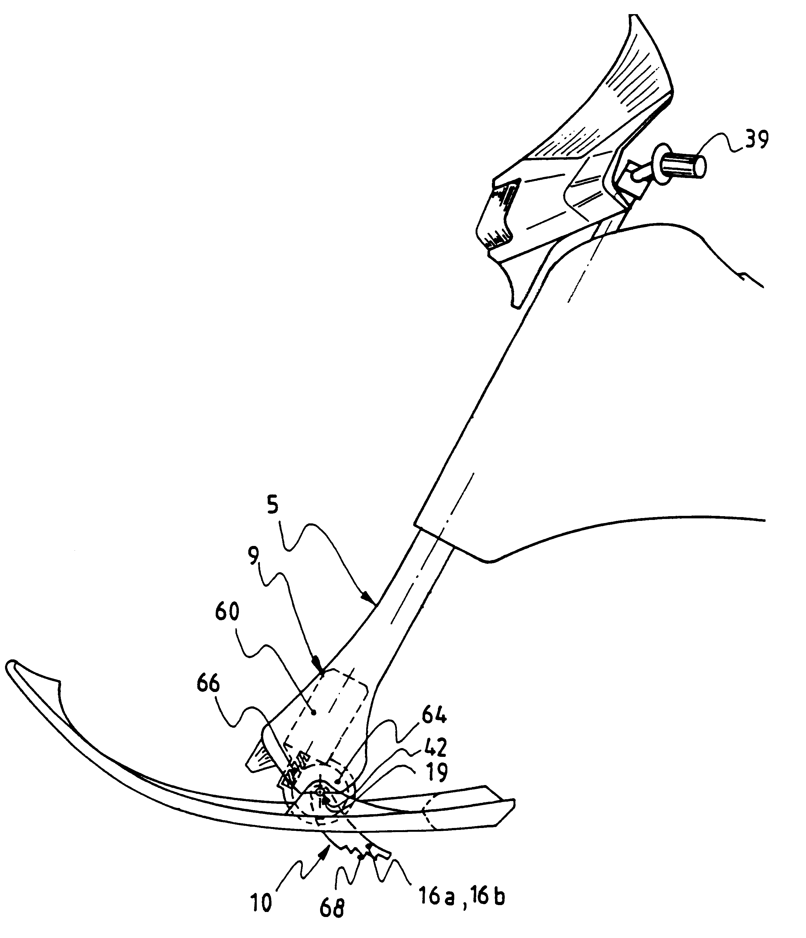 Braking device for a motorized snow vehicle