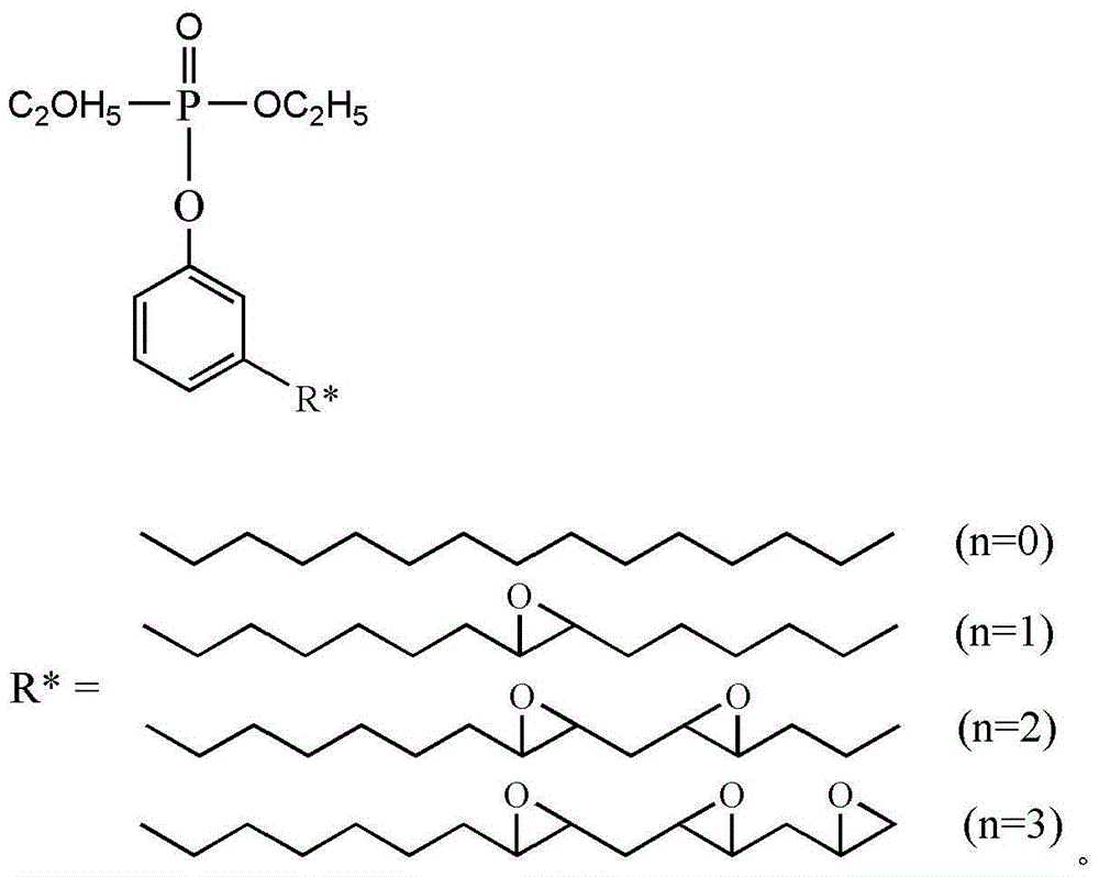Cardanol-based phosphatefire-retardant plasticizer and preparation method thereof