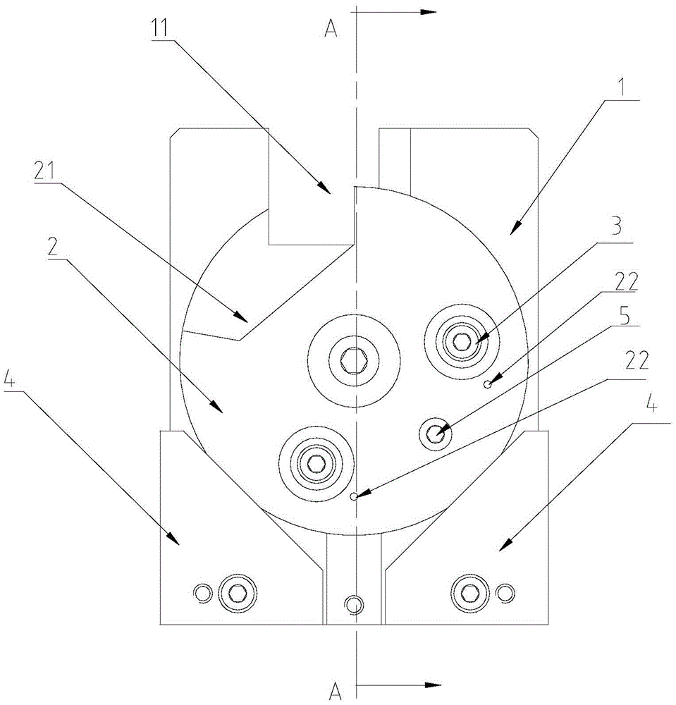 Auxiliary positioning device for metallographic cutting of outer star wheel fairway