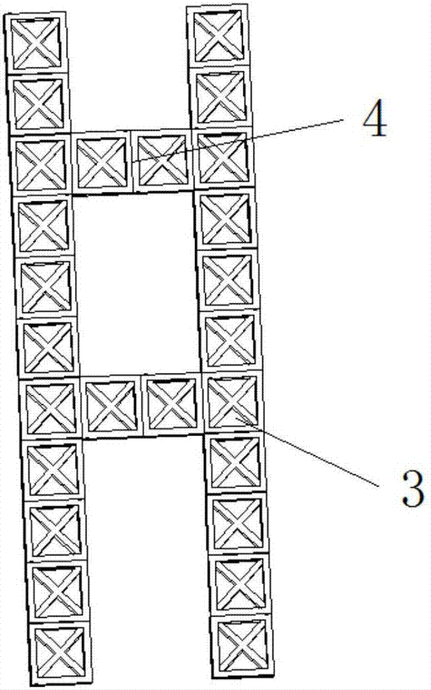 Installation support structure for theater main stage steel beam and construction method of structure
