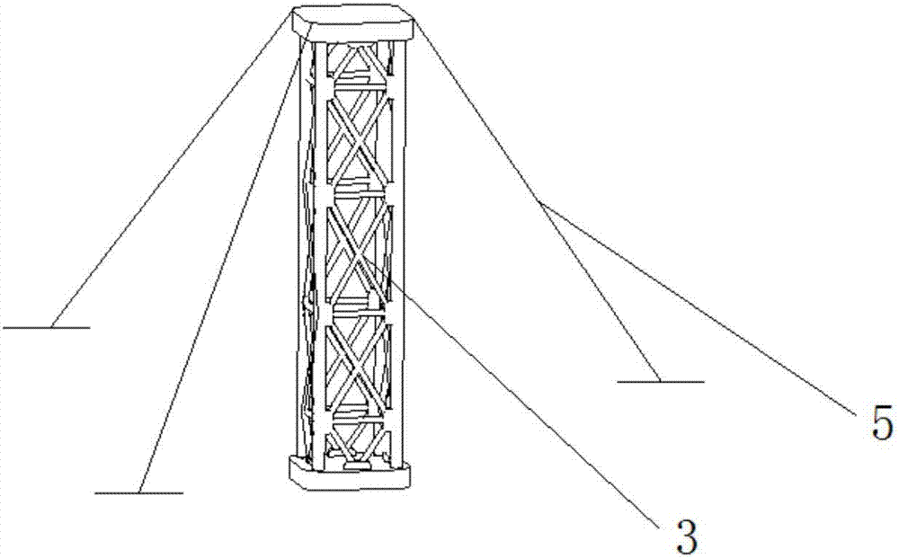 Installation support structure for theater main stage steel beam and construction method of structure
