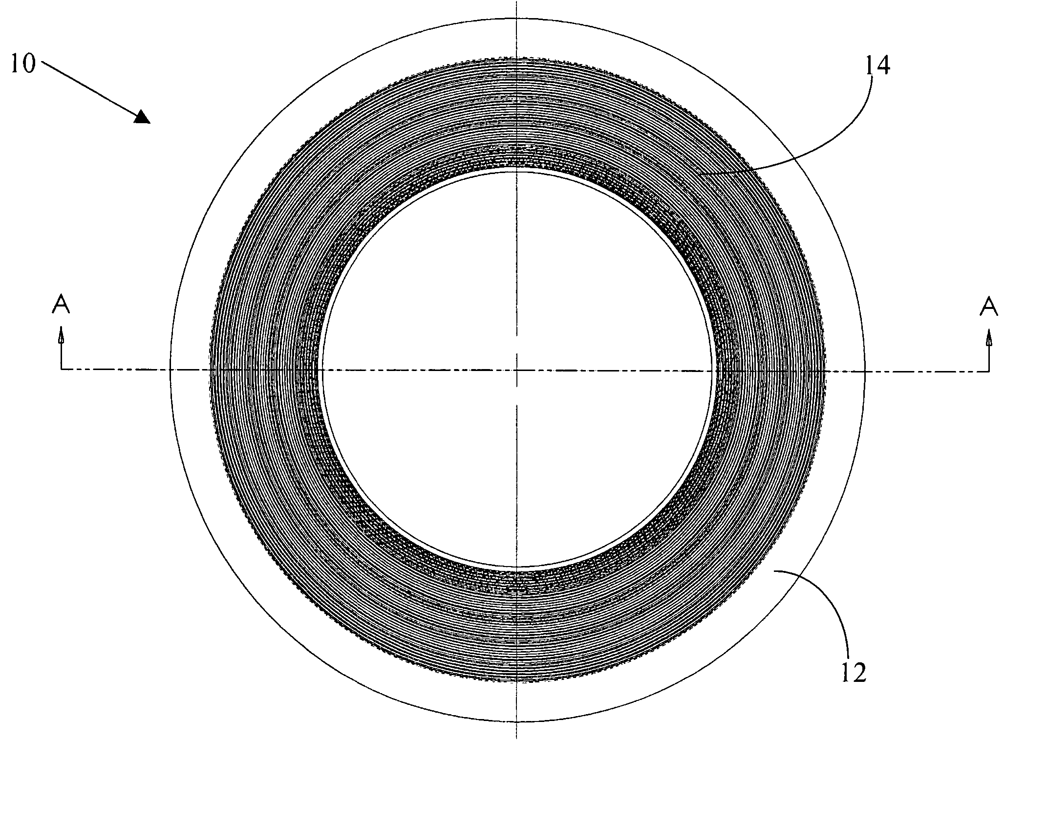 Corrugated gasket core with profiled surface
