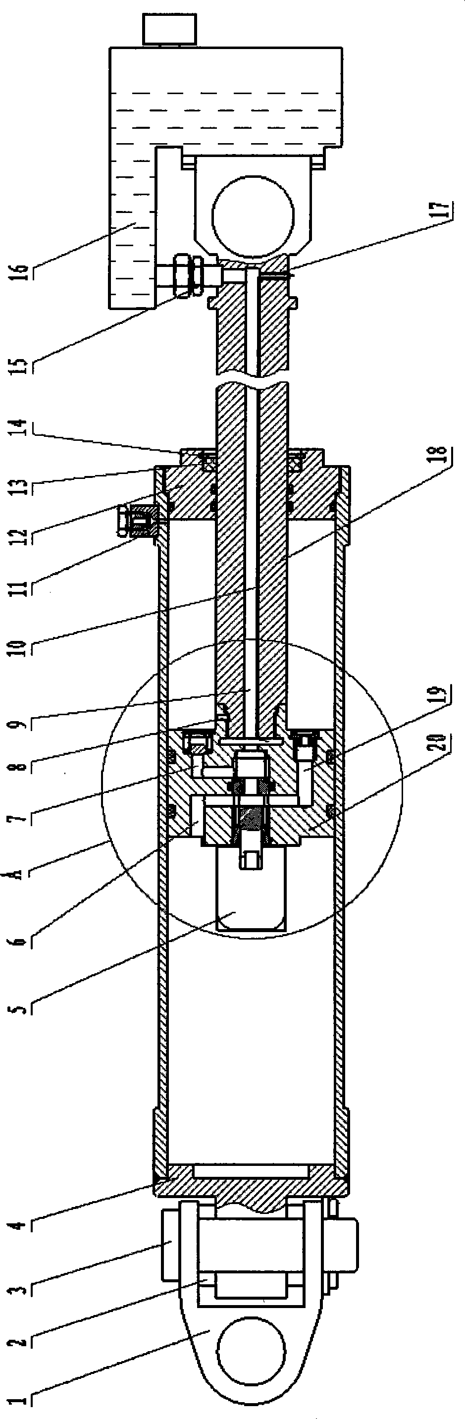 Vibration-damping and locking integrating device of chassis suspension fork of vehicle