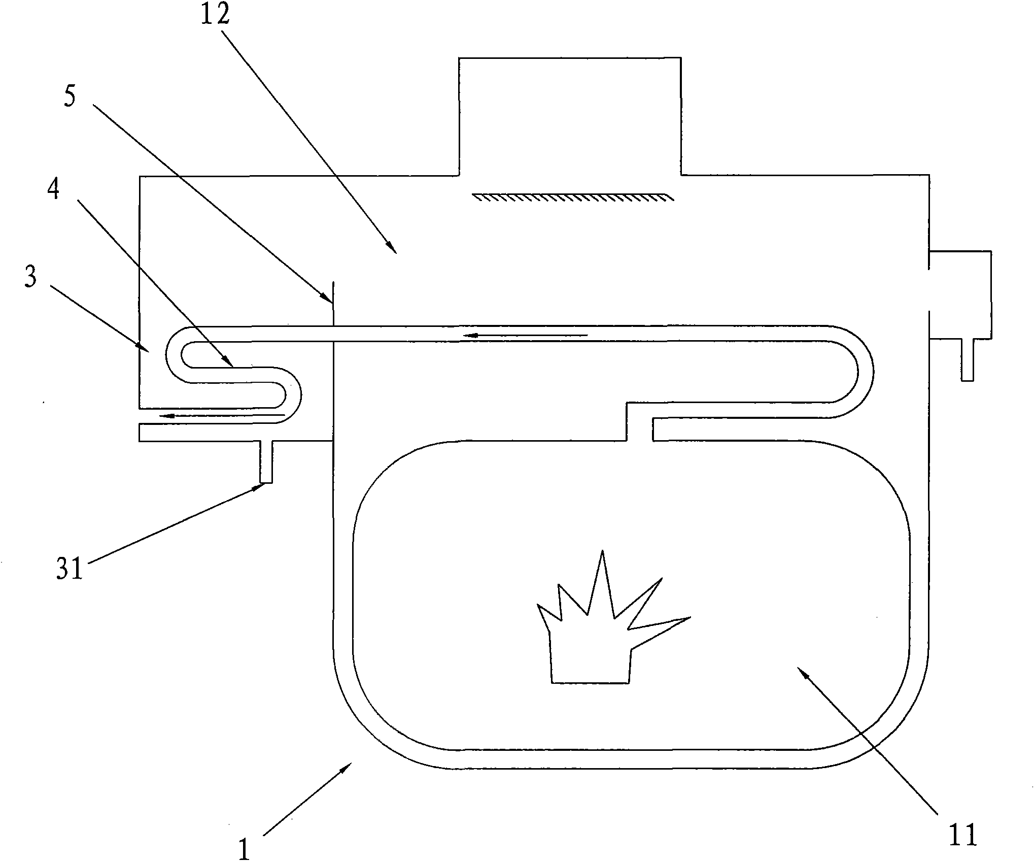 High pressure generator with dilute solution preheater for direct combustion lithium bromide air conditioner