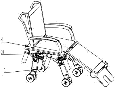 Wheeled obstacle-surmounting robot