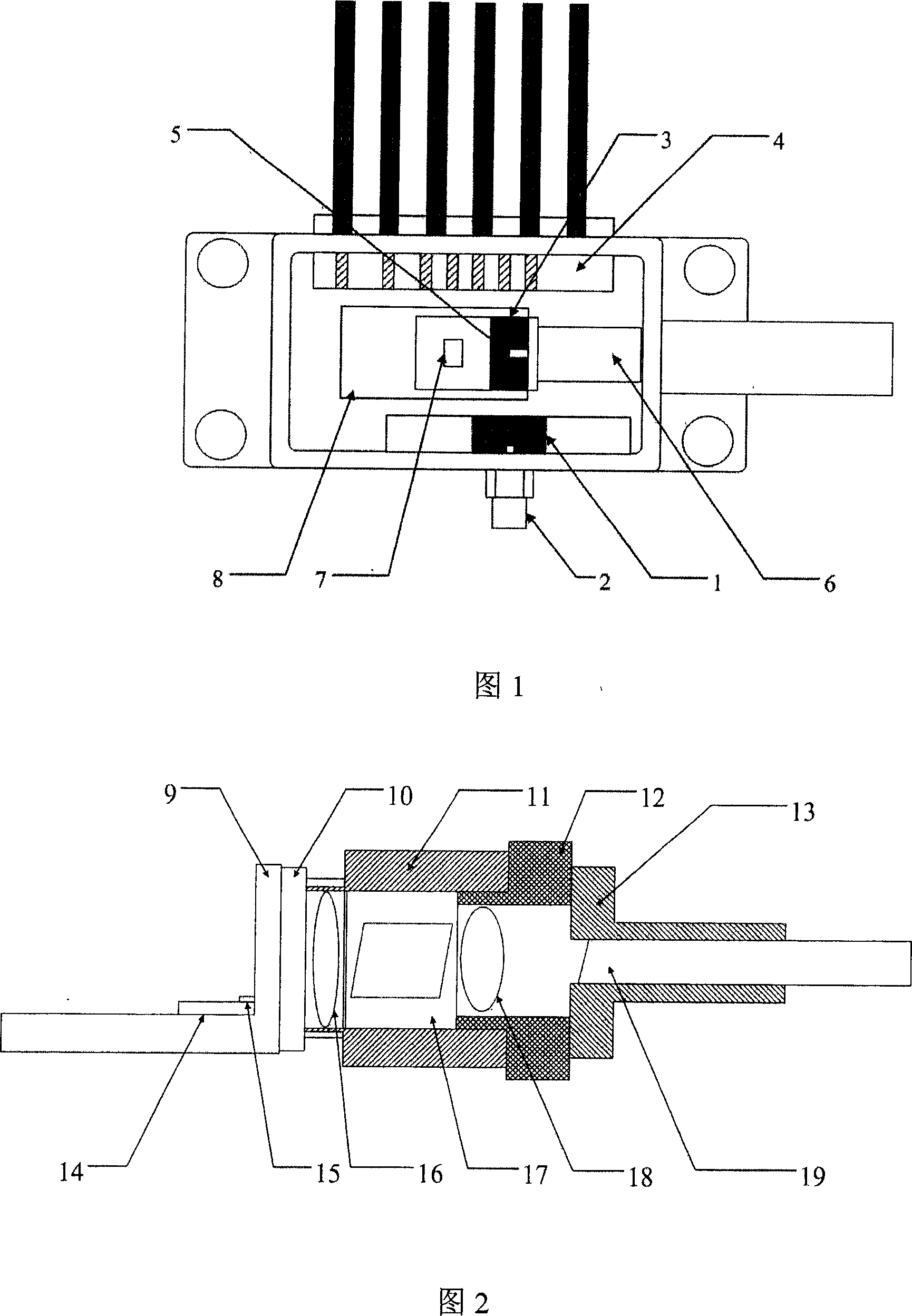 Encapsulation structure and method of the high-speed semiconductor light emission component