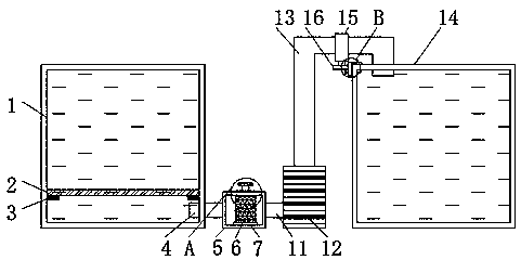 Water tank water resource recycling device