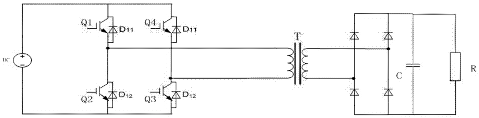 Method for suppressing bias magnetism of transformer matched with full-bridge inverter