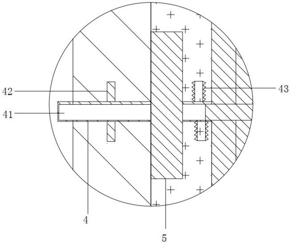 Assembled waterproof mounting structure of pool wall veneer