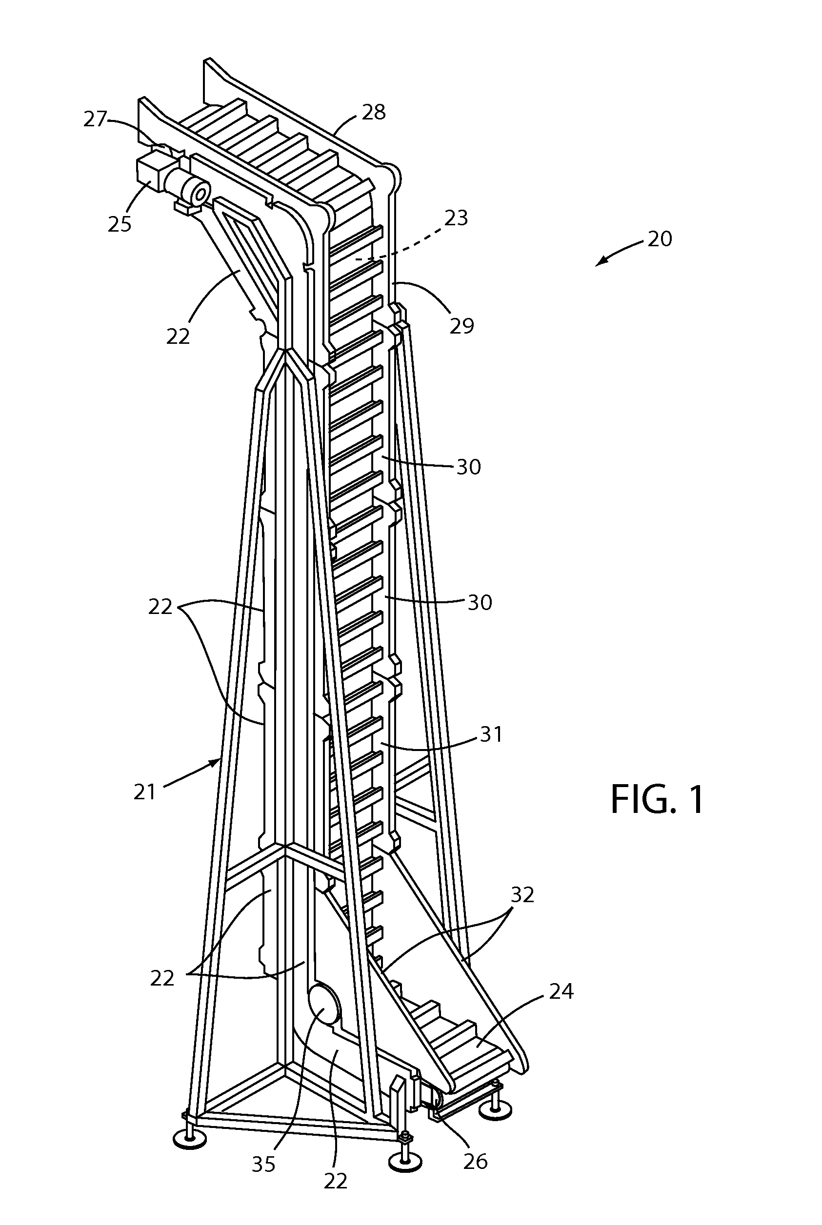 Food conveyor with removable retaining walls