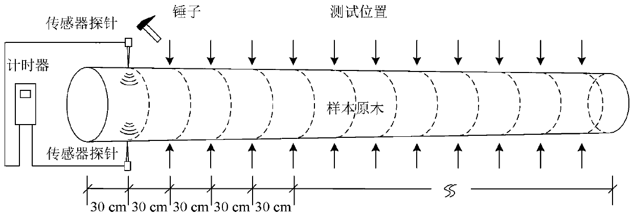 Broad-leaved wood log internal quality assessment system and application thereof