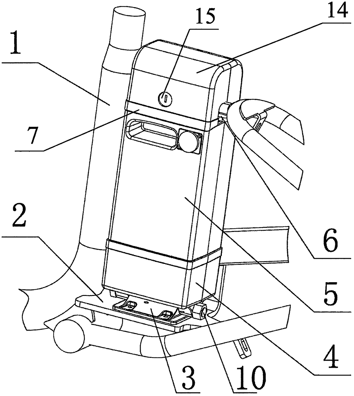Mounting structure of laterally-placed battery box for electric bicycle
