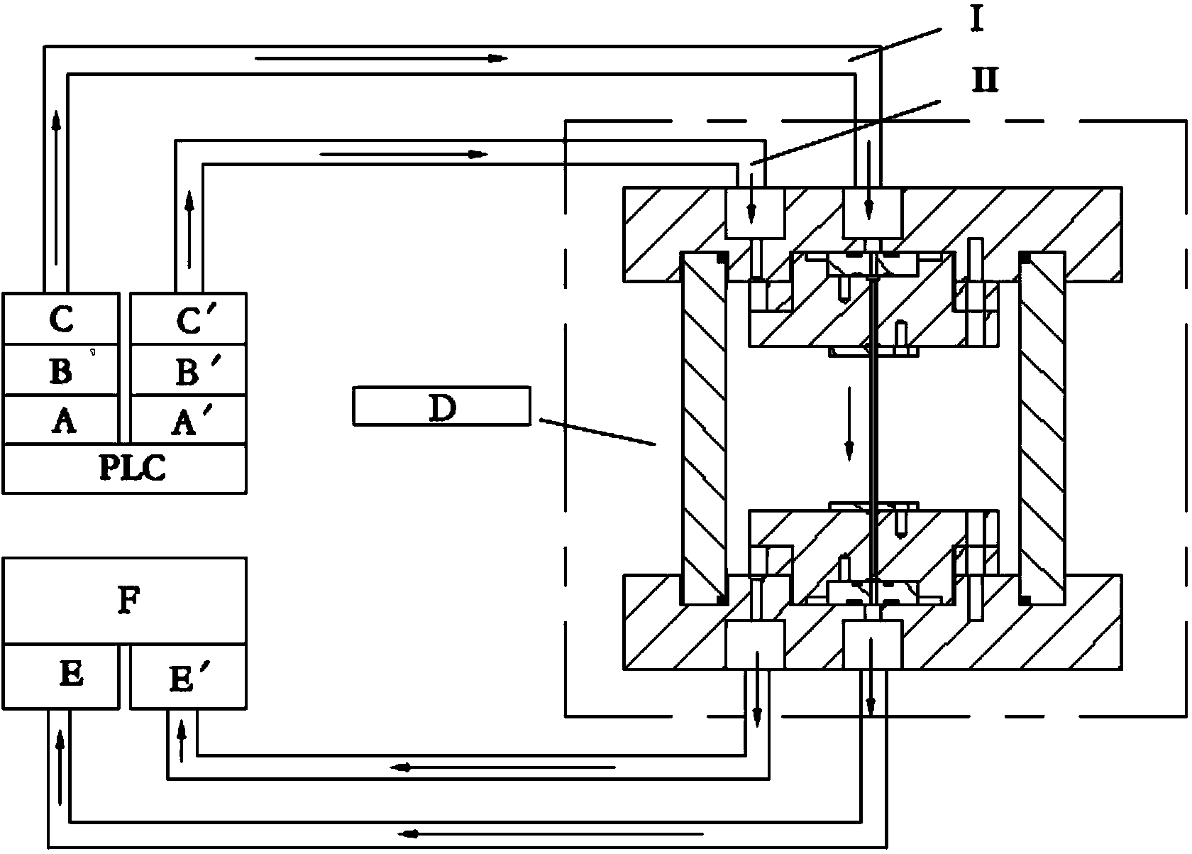 Miniature pipe two-way hydraulic forming mold