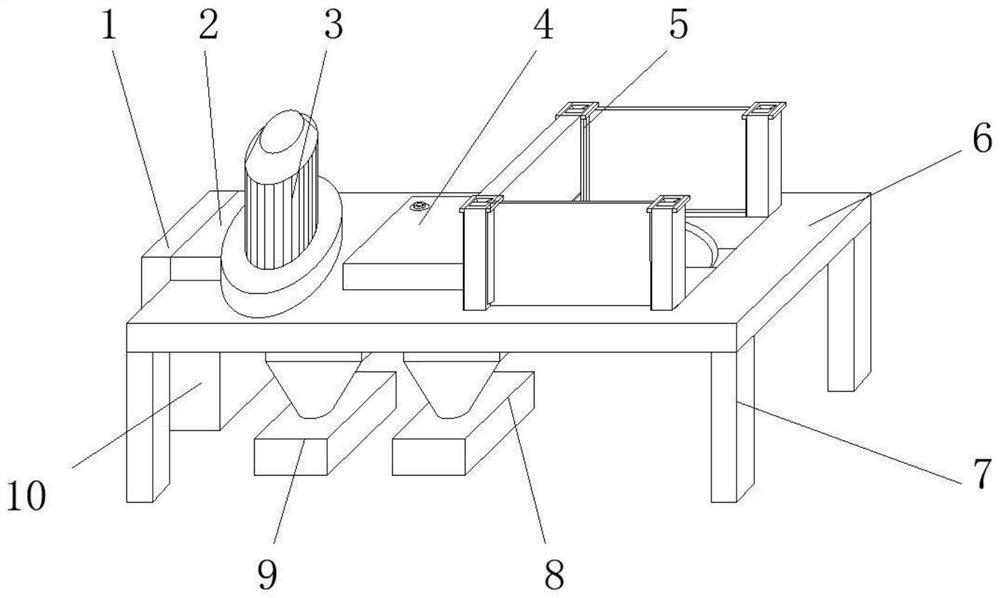 Dust-free wood processing device and working principle thereof