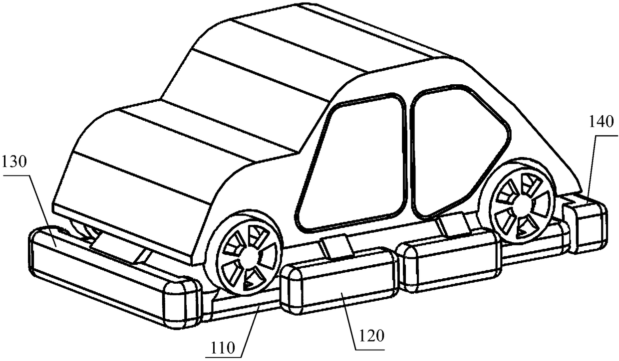 Safety obstacle avoidance system for preventing automobile from falling into water and falling from high altitude based on echo detection and shock absorption method