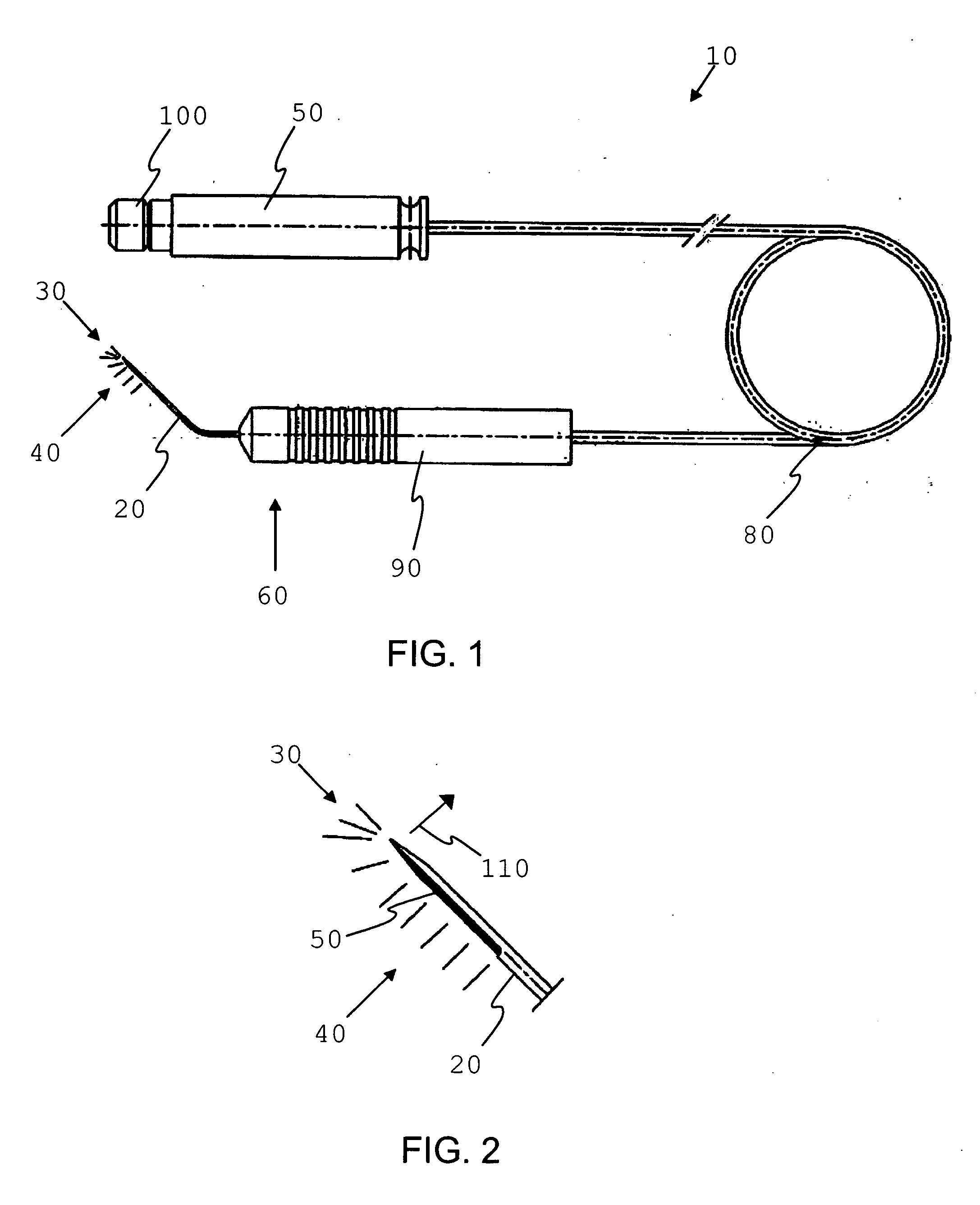 Shielded intraocular probe for improved illumination or therapeutic application of light