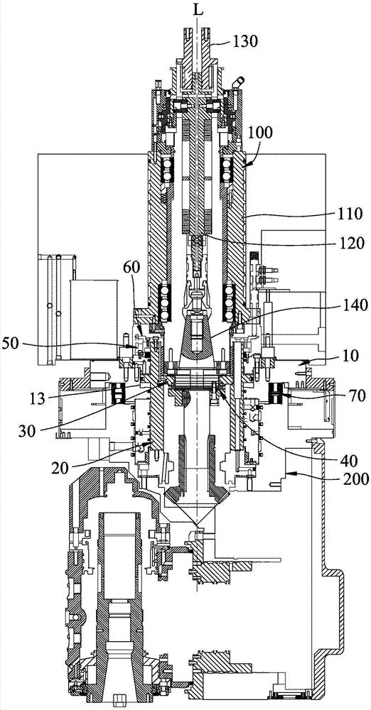 Angle head C-axle 1-degree locating device