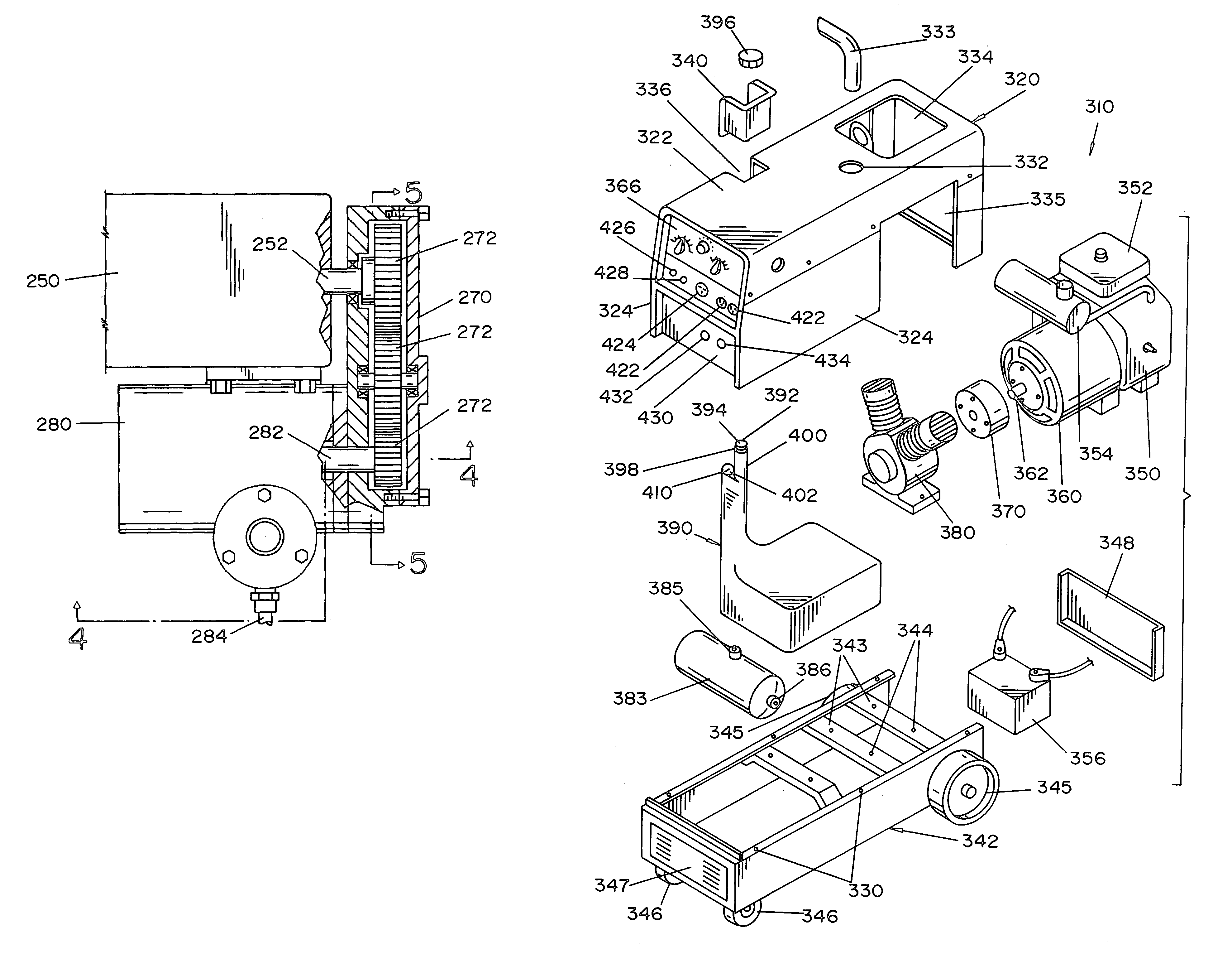 Self-contained integrated welder/generator and compressor