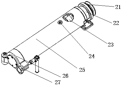 Noodle pressing device of a small fresh noodle making and selling machine