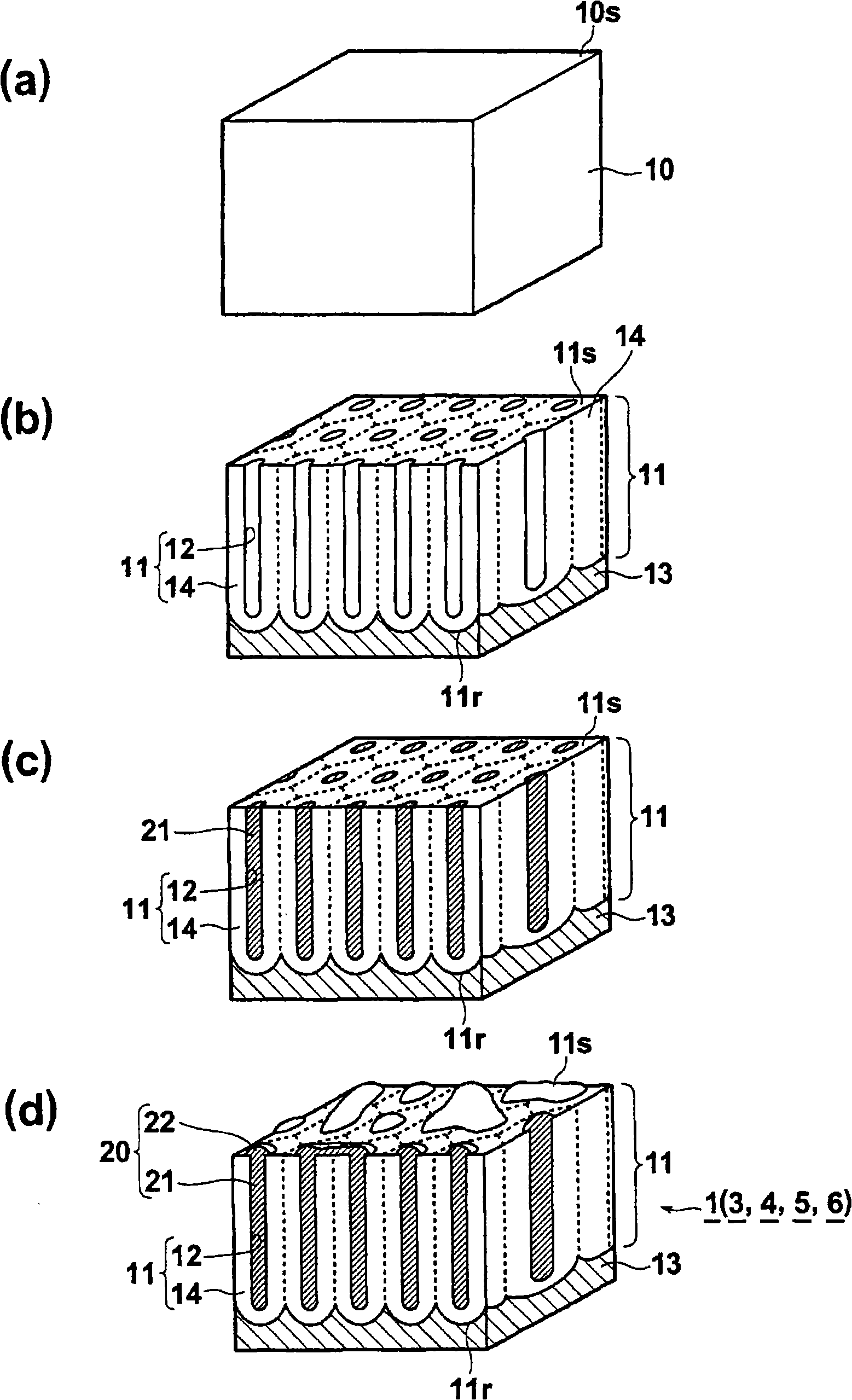 Microstructures, method for producing microstructures, and optical field amplifying device