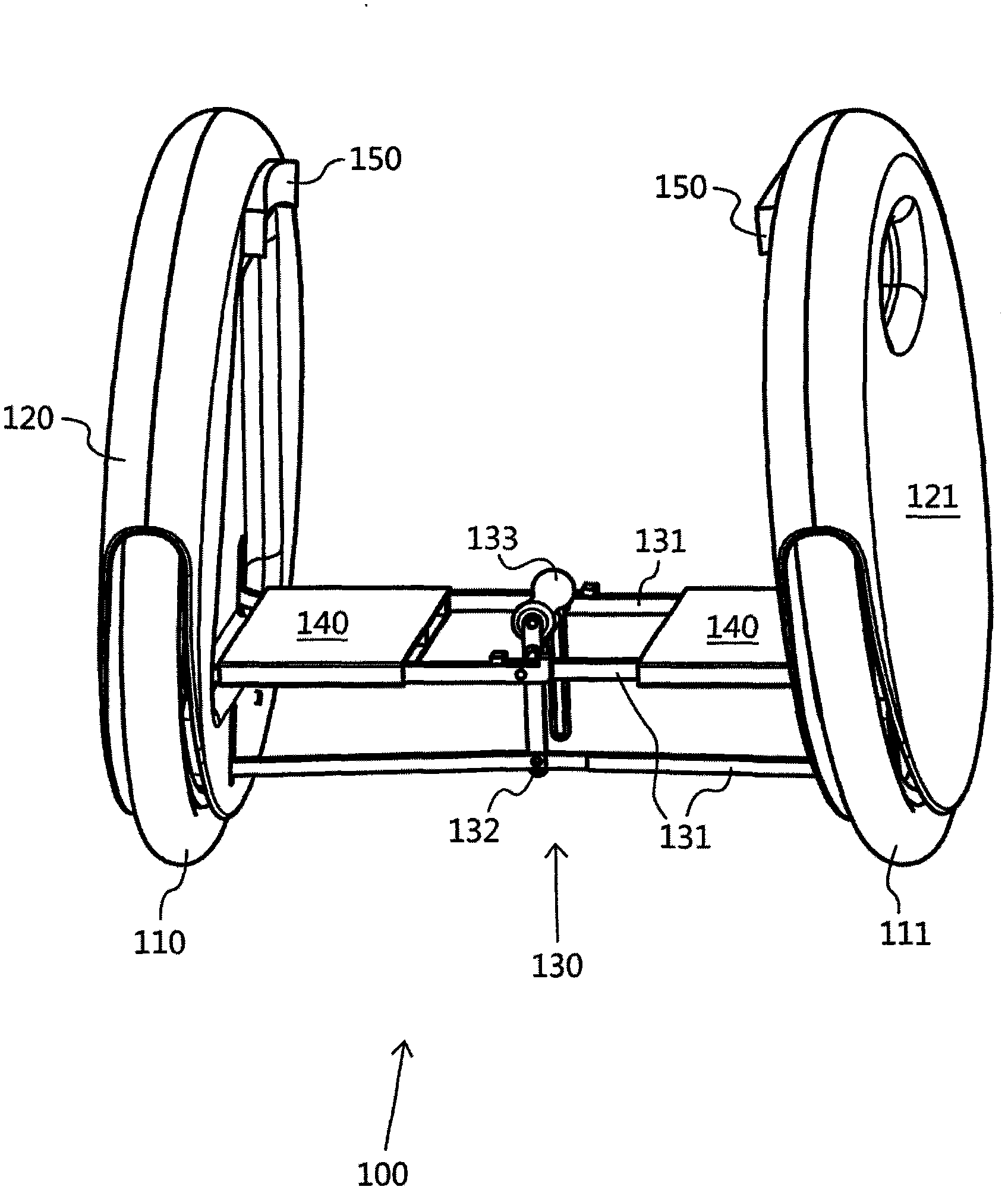 Two-wheeled self-balancing electrombile