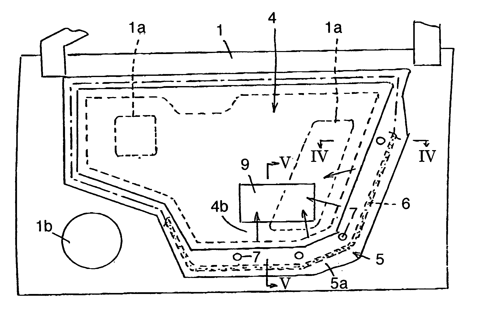 Automobile door structure with water and noise isolation sheet