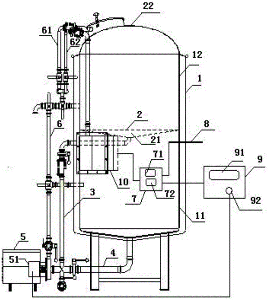 Intelligent beer saccharifying tank and production method thereof