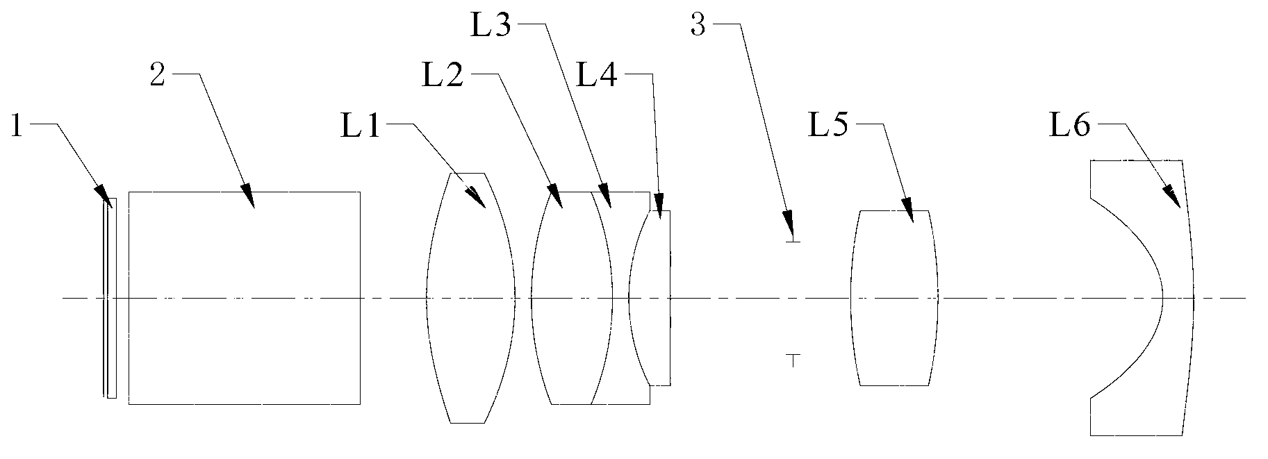 Projection camera lens