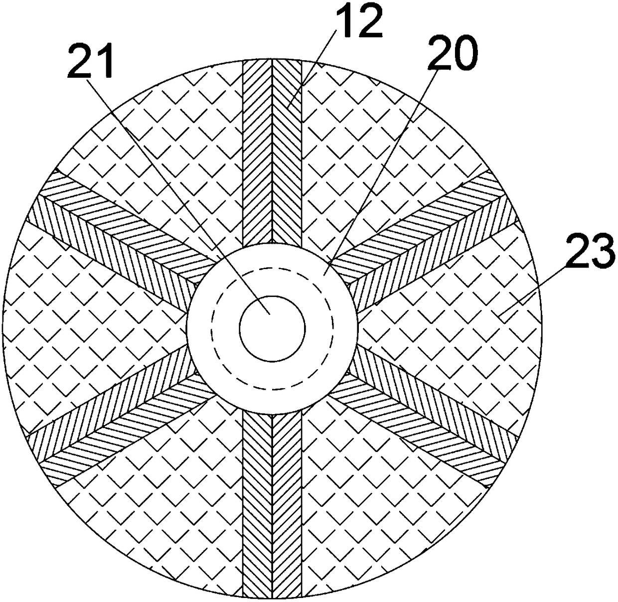 Two-stage shuttle-type reducing crushing device