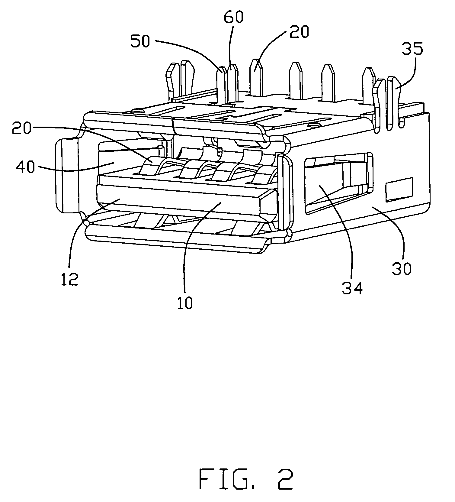 Electrical connector with a pair of improved detacting pins