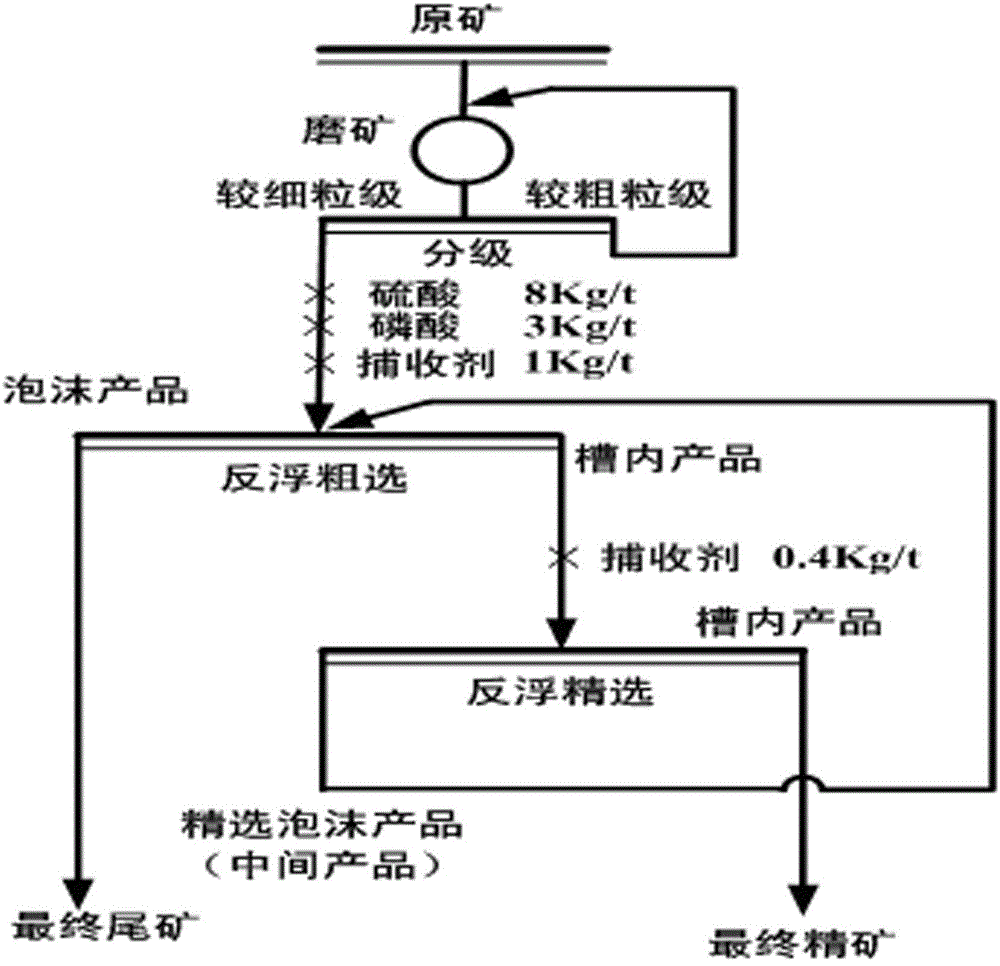 A technology for reducing the grade of collophosite flotation tailings