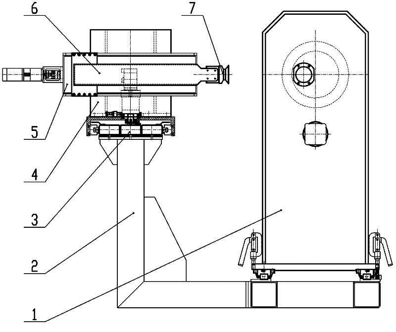 Arc spraying device for shaft parts