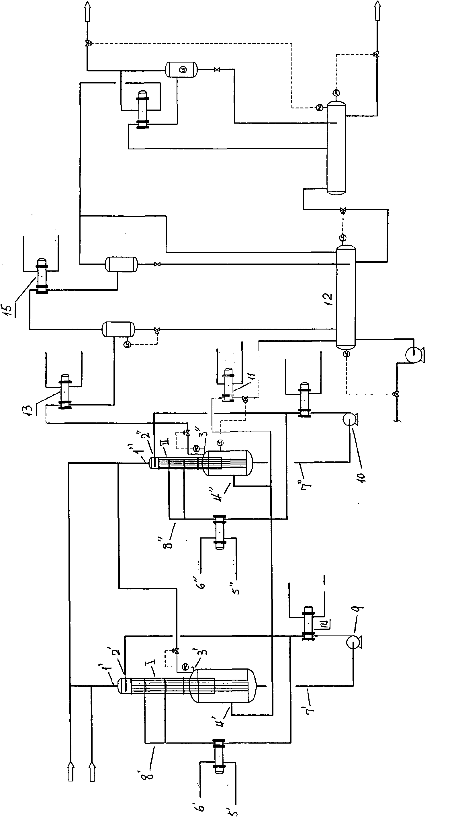 Process for continuously producing corresponding aldehyde by alkene hydroformylation reaction