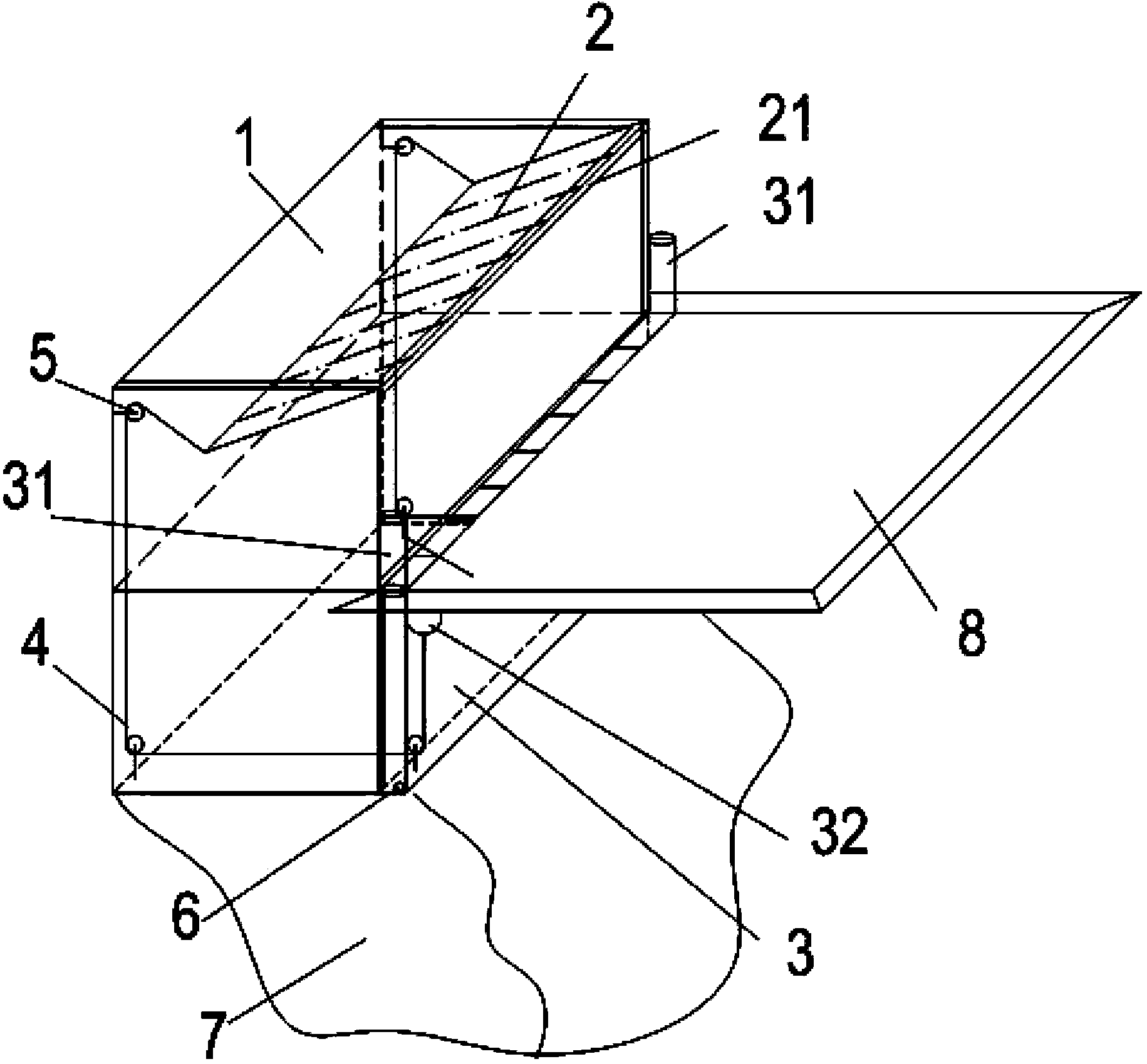 Non-power automatic overturning type anti-blockage rain opening