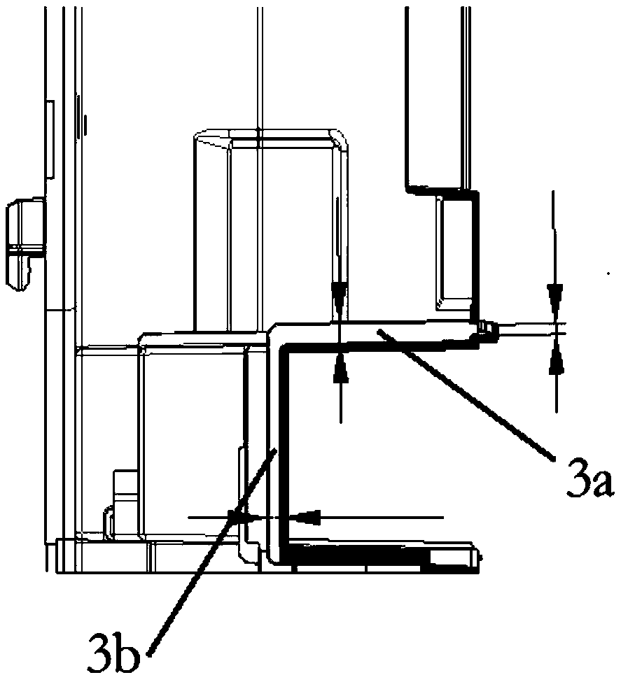 Novel flow guide groove structure for cabinet inner machine